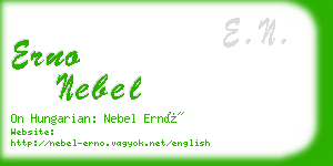 erno nebel business card